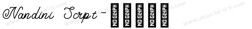 Nandini Script字体转换